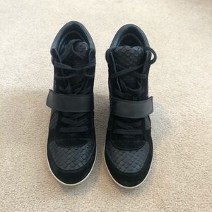 Ash Bowie wedge sneakers with suede and leather